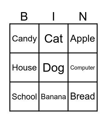 4. trinn Bingo Card