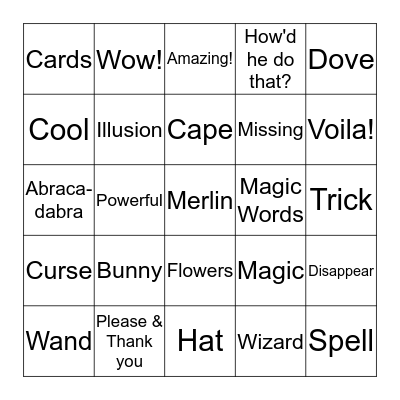 MAGIC BINGO Card