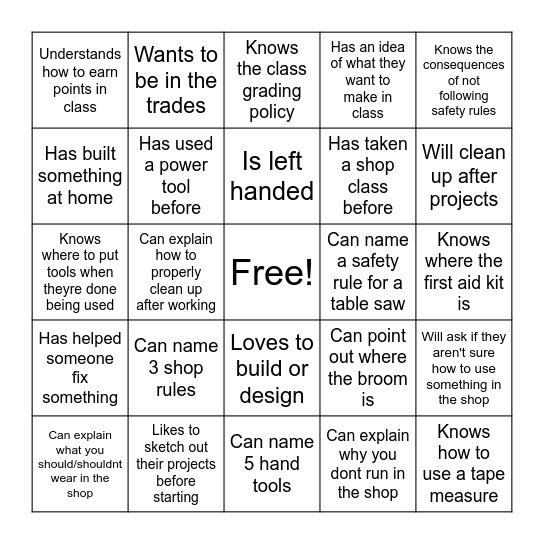 Find Someone Who... Bingo Card