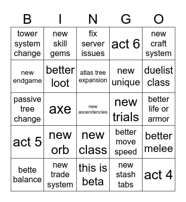 Bingo Card