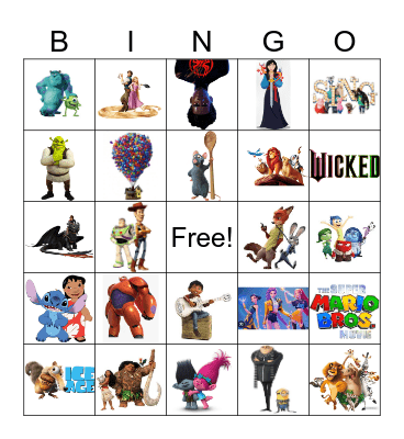 Movie Music Bingo Card