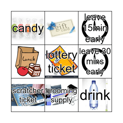 Prize Chart  Bingo Card