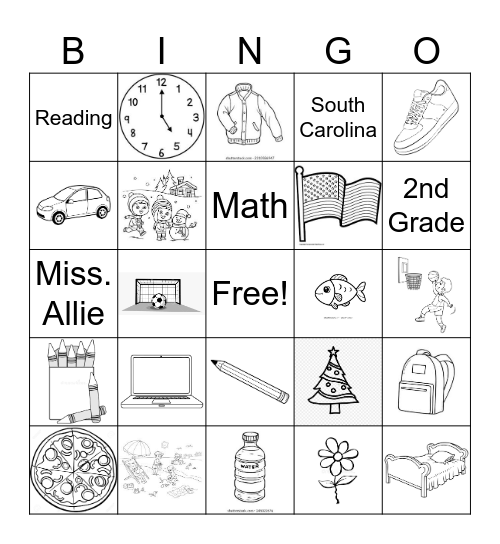 Listening and Paying Attention Bingo Card