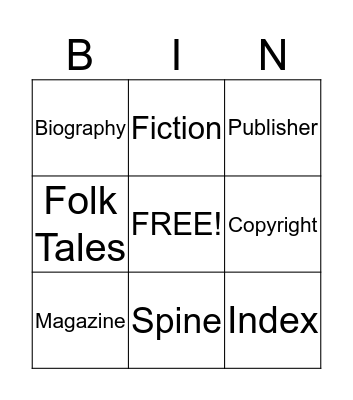 Library Bingo Card