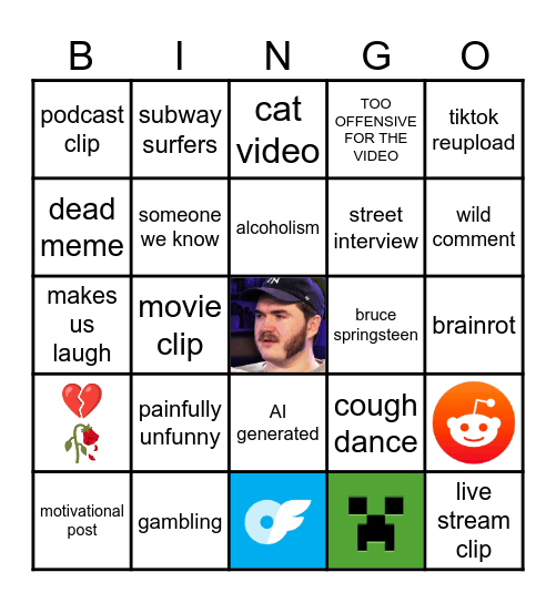 INSTAGRAM REELS BINGO Card