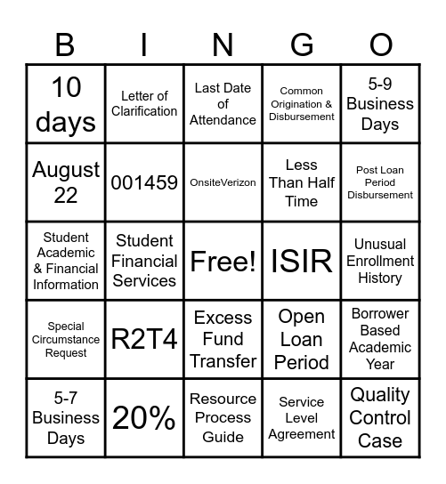 ES MOP Bingo Card