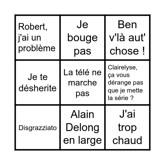 Bingo Lulu Bingo Card