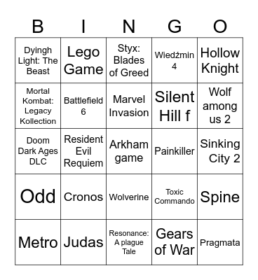 GAMESCOM 2025 Bingo Card