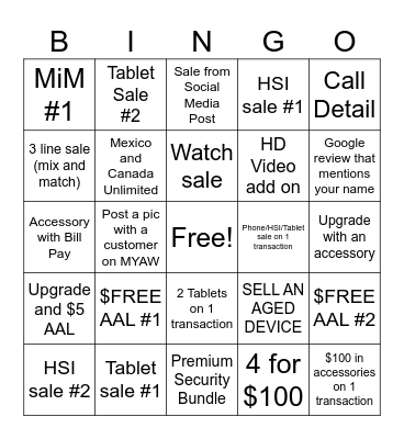 Central Alabama Bingo Week 3 Bingo Card