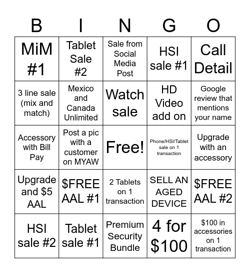 Central Alabama Bingo Week 3 Bingo Card