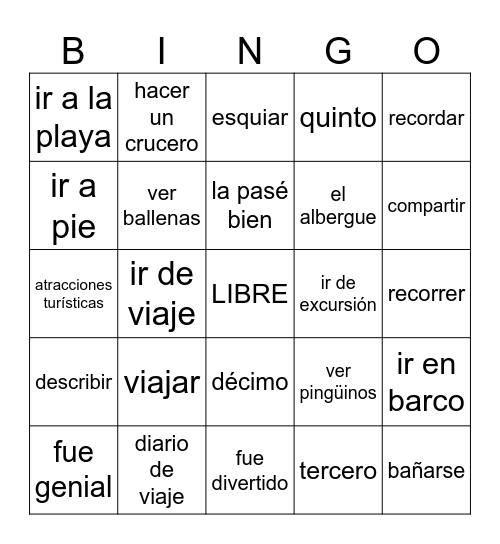 L2 Reporteros 2.2 Bingo Card