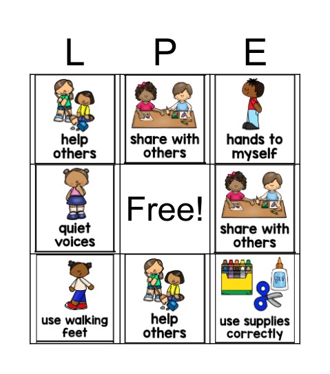 Expectations Bingo Card