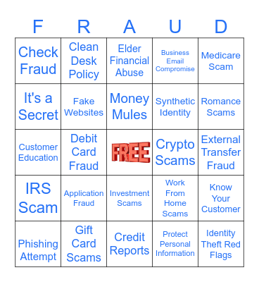 FRAUD BINGO Card