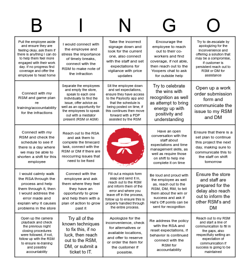 Wild Bill's Tobacco ASM Solution Bingo Card