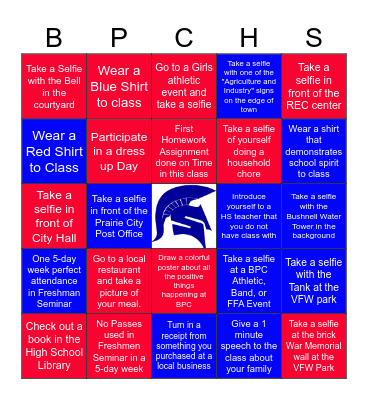 FRESHMEN SEMINAR BINGO Card