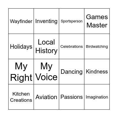 Brownie Badge Bingo Card