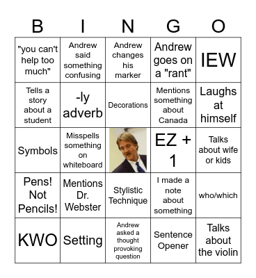 Pudewa Bingo Card