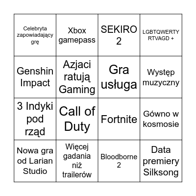Gamescom opening live Bingo Card