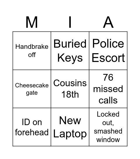 HEN DO Bingo Card