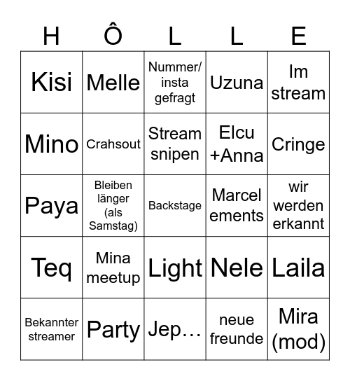 Gamescom Bingo Card