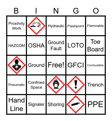 BASIC SAFETY Bingo Card