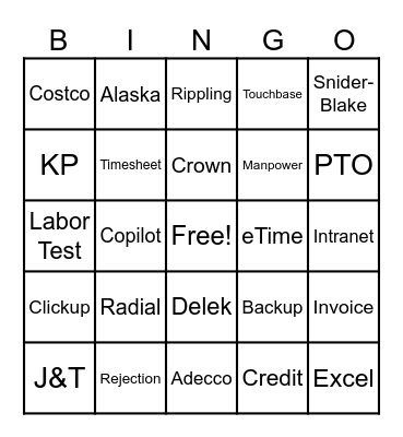 CPRS Bingo Card