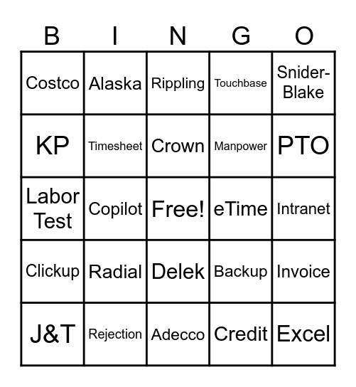 CPRS Bingo Card