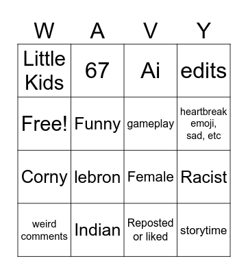 igreels Bingo Card