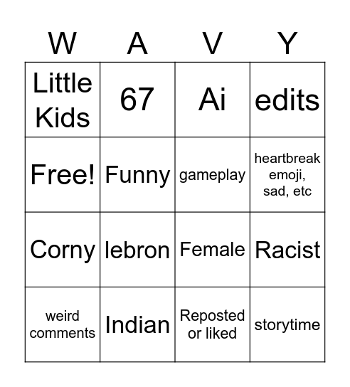 igreels Bingo Card