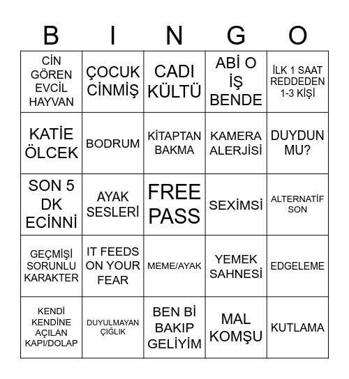 PARAKUR ACTIVY 4 Bingo Card