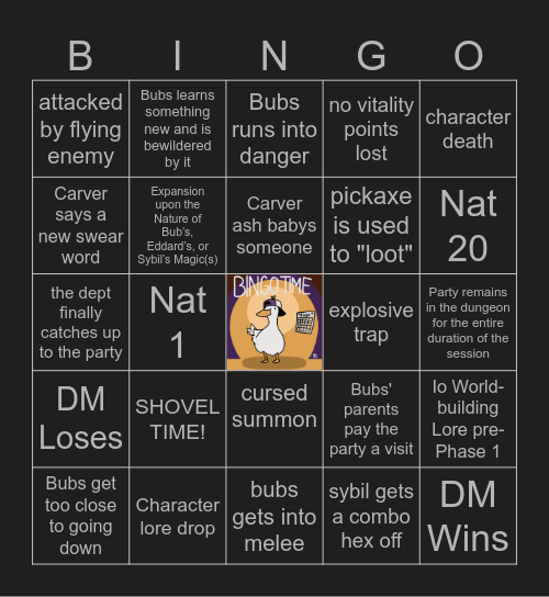 The Devil's Due (IO5e) Episode 9 | What's Mine is Mine Bingo Card
