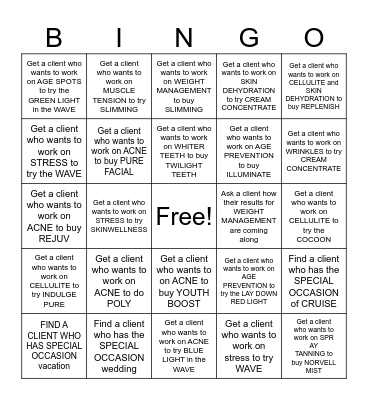 SPA BUNDLE BINGO Card