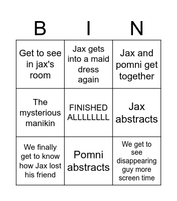 TADC bingo card Bingo Card