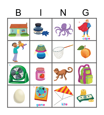 Oxford Phonics World 1 Bingo Card