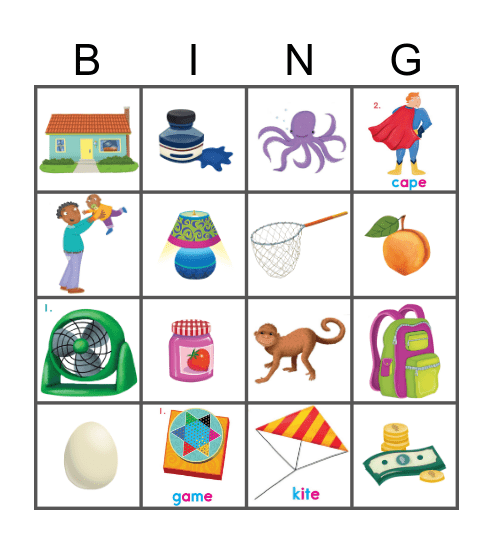 Oxford Phonics World 1 Bingo Card