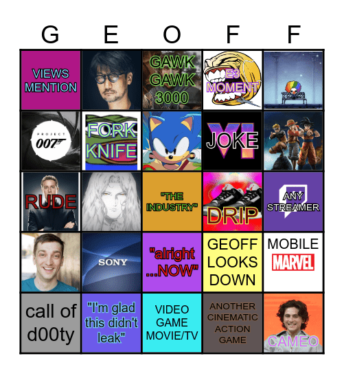 GAMESCOM 2025 Bingo Card