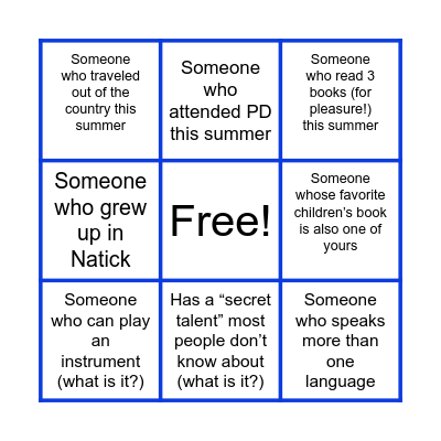 Staff Bingo (August 2025) Bingo Card
