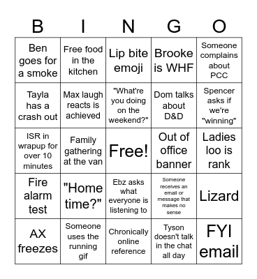 Cornflake Bingo Version 3 Bingo Card