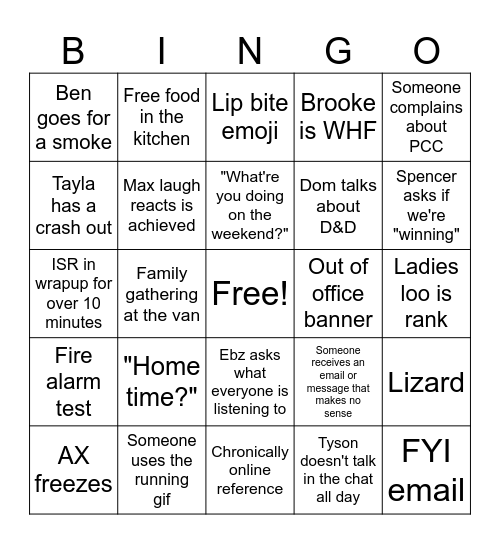 Cornflake Bingo Version 3 Bingo Card