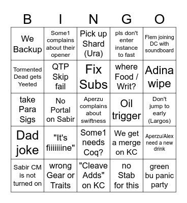 Bread Bingo V3 Bingo Card