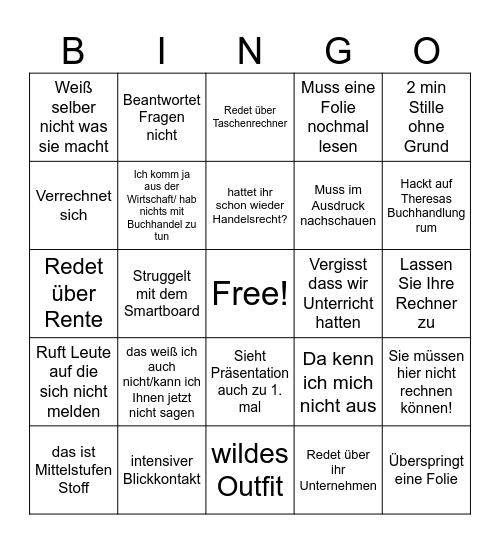 Babsi Bingo Card