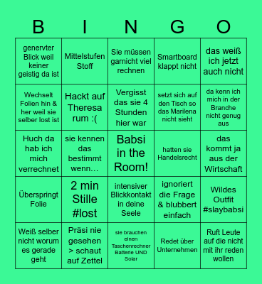 Babsi Bingo Card