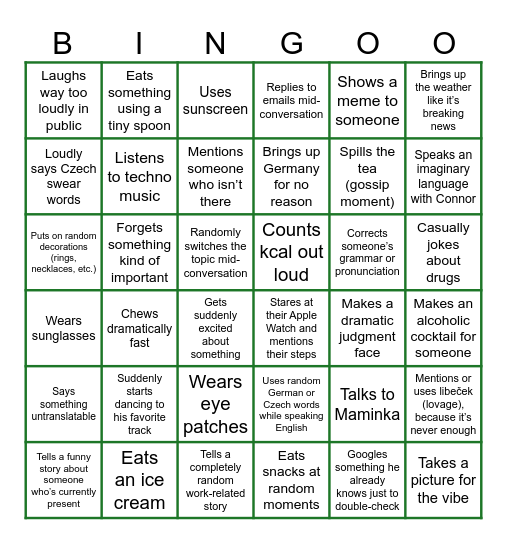 Birthday Bingo Card