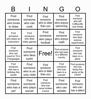 Back to School Bingo! Banzet Edition Bingo Card