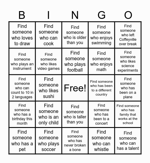 Back to School Bingo! Banzet Edition Bingo Card