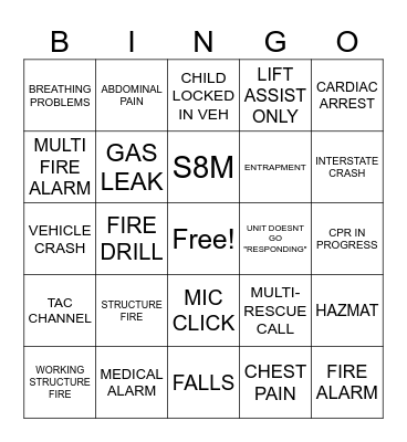 FIRE BINGO Card