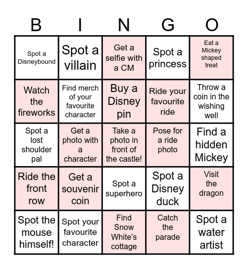 Disneyland Paris Bingo! Bingo Card