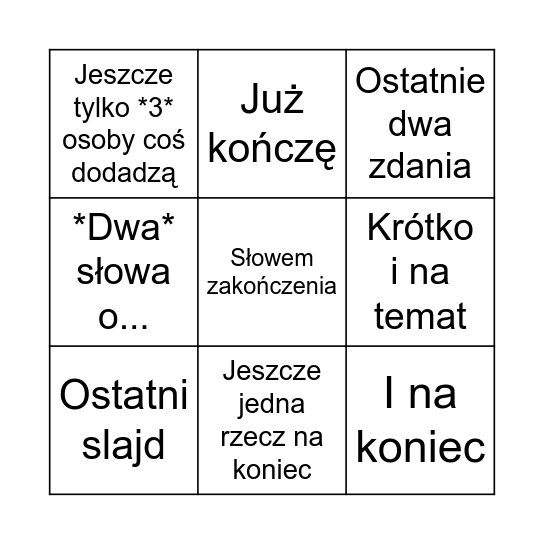 WASTE YOUR TIME BINGO Card