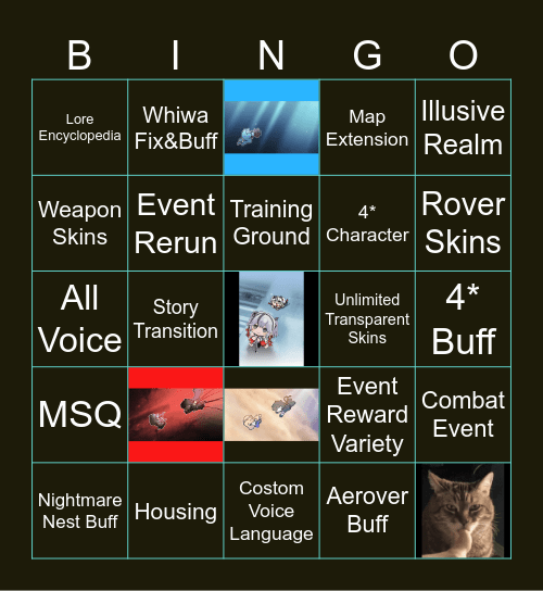 Wuwa Bingo Card
