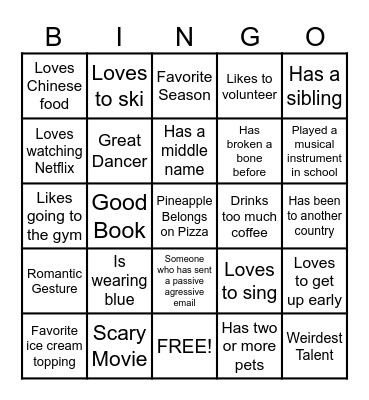 E27 -Bingo Card